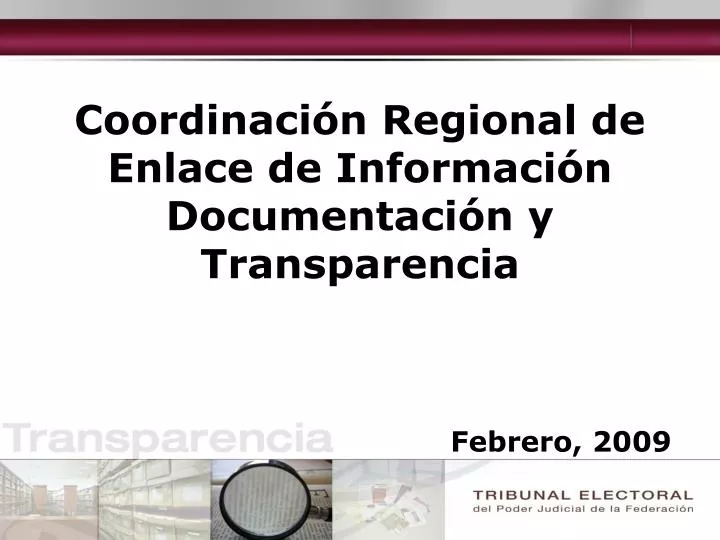 coordinaci n regional de enlace de informaci n documentaci n y transparencia