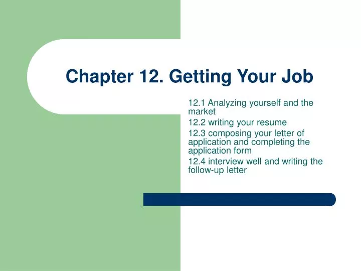 chapter 12 getting your job