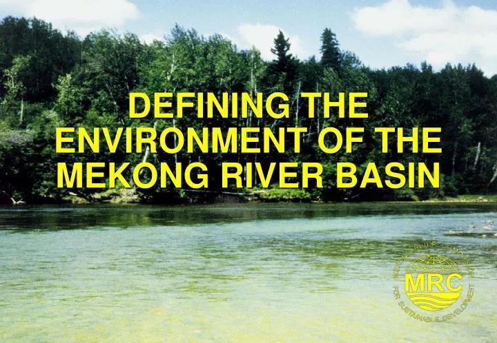 defining the environment of the mekong river basin