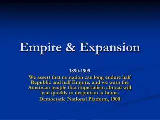 Empire &amp; Expansion