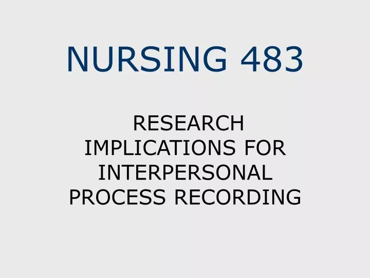 nursing 483