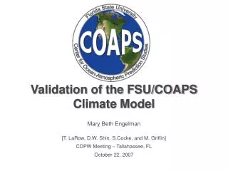 Validation of the FSU/COAPS Climate Model