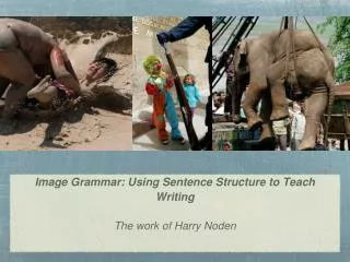 Image Grammar: Using Sentence Structure to Teach Writing The work of Harry Noden