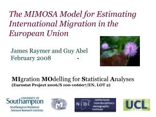 The MIMOSA Model for Estimating International Migration in the European Union