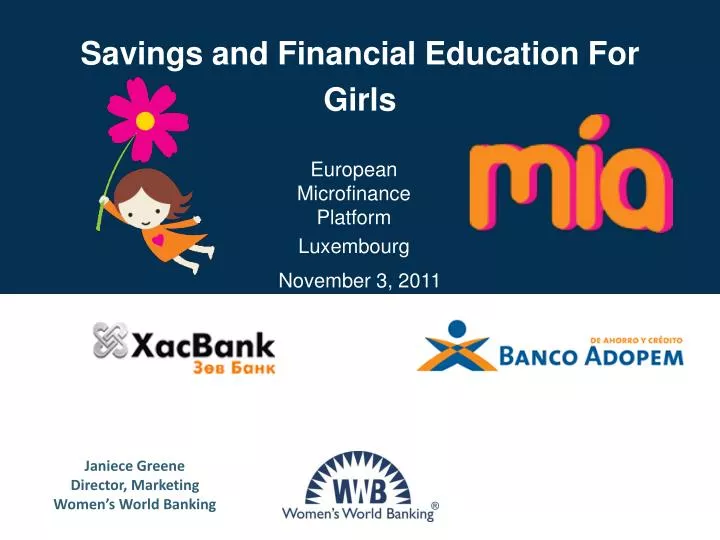 savings and financial education for girls