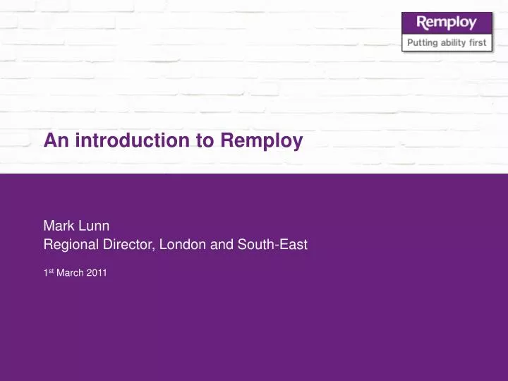 an introduction to remploy