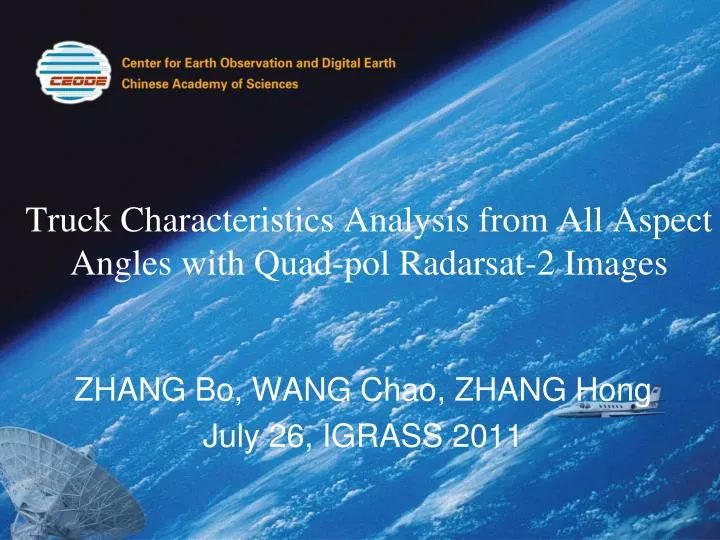 truck characteristics analysis from all aspect angles with quad pol radarsat 2 images