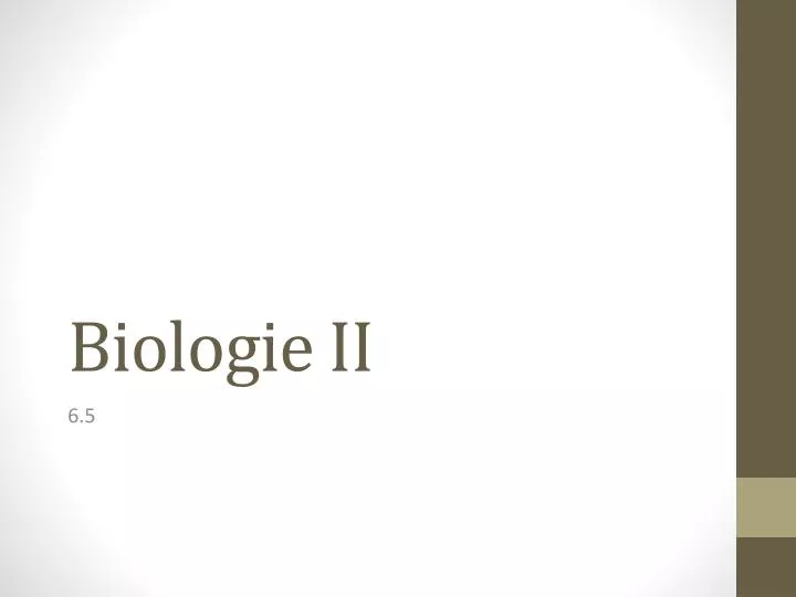 biologie ii