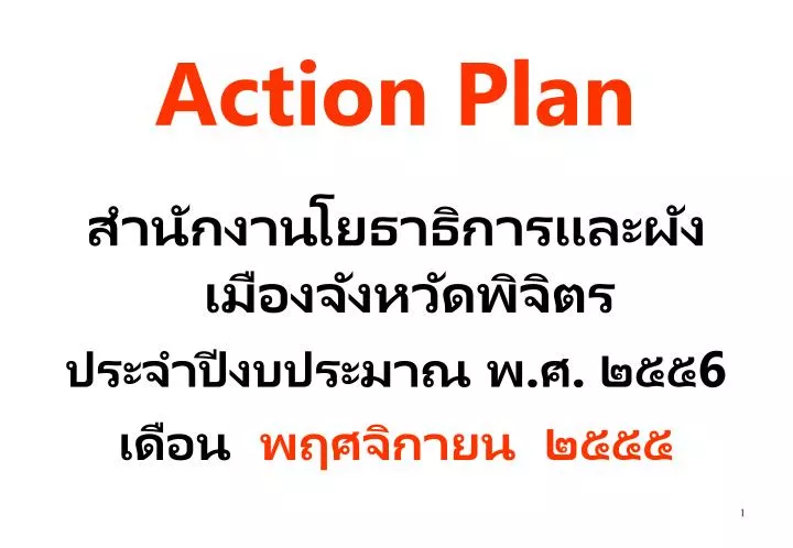 action plan