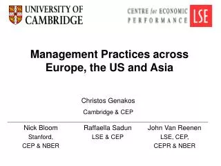 Management Practices across Europe, the US and Asia