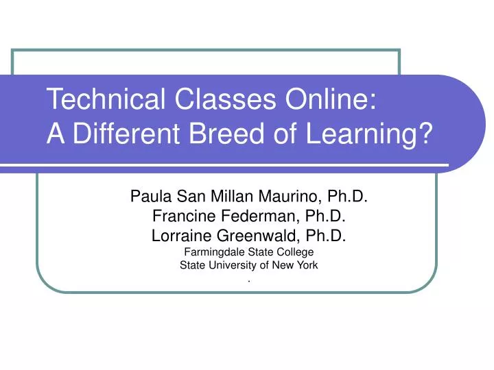 technical classes online a different breed of learning
