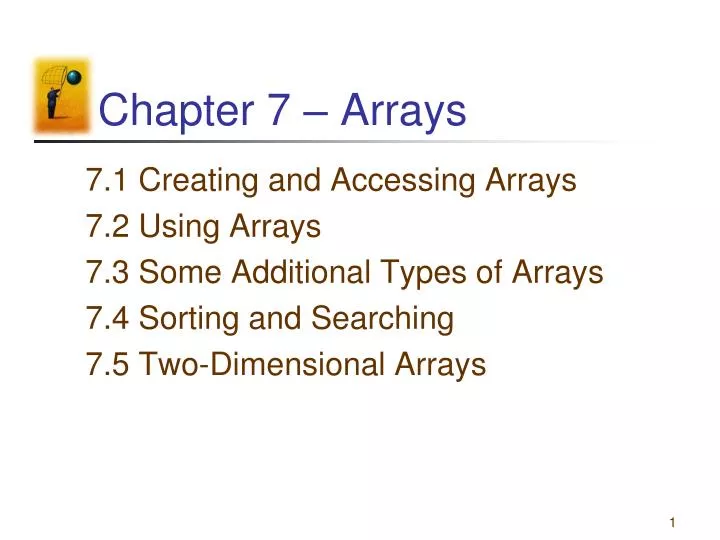 chapter 7 arrays