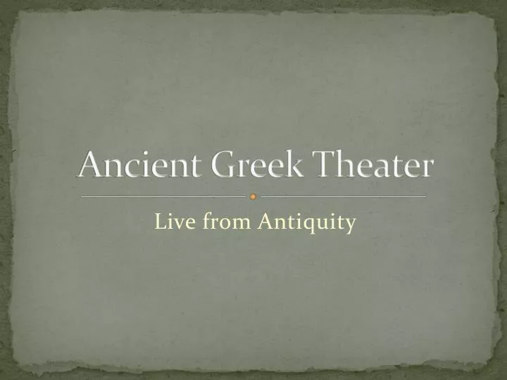 ancient greek theater