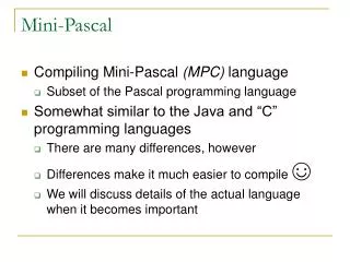 Mini-Pascal