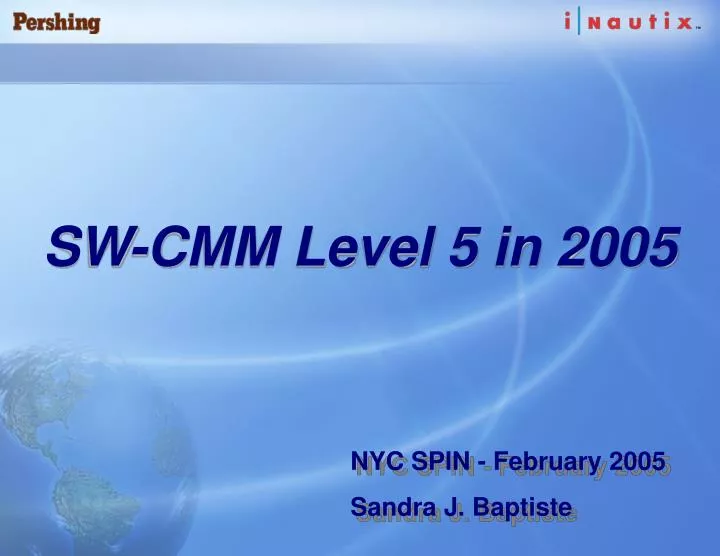 sw cmm level 5 in 2005