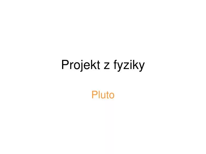 projekt z fyziky