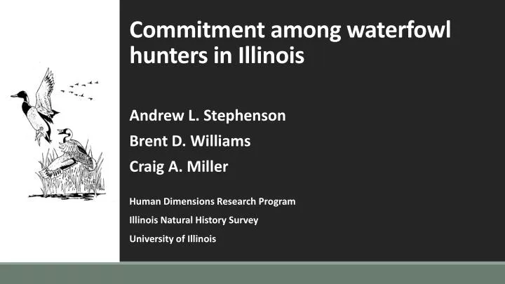 commitment among waterfowl hunters in illinois