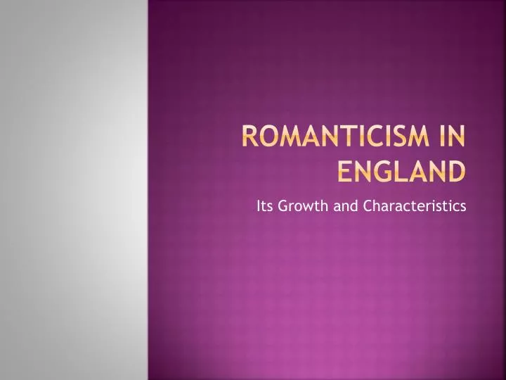 romanticism in england