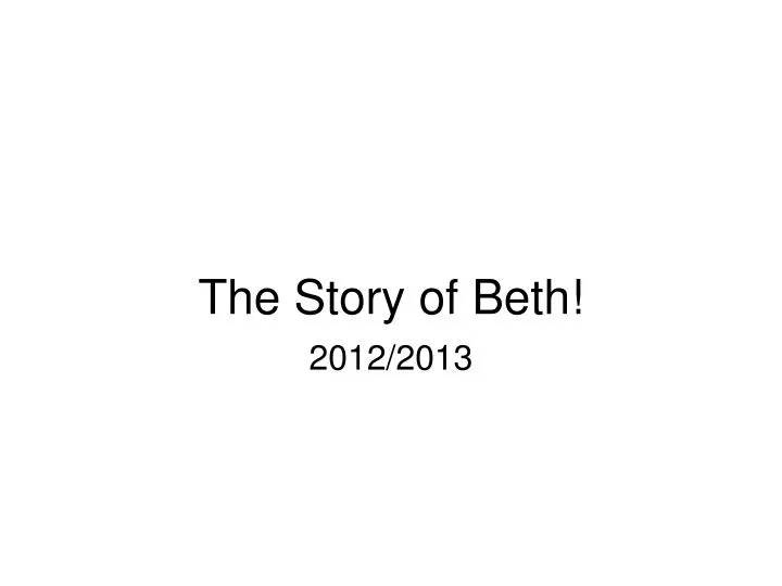 the story of beth