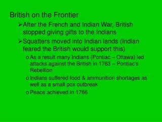 British on the Frontier