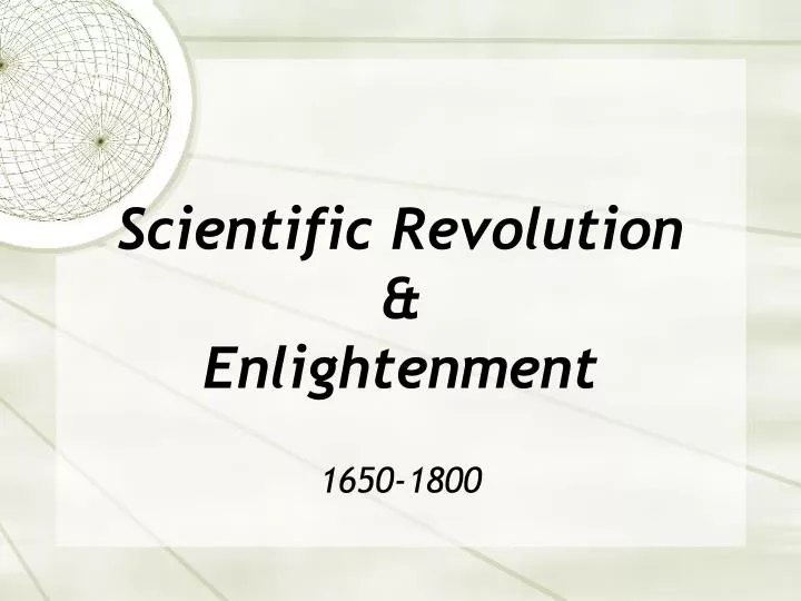 scientific revolution enlightenment