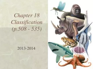 Chapter 18 Classification (p.508 - 535)