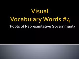 Visual Vocabulary Words #4