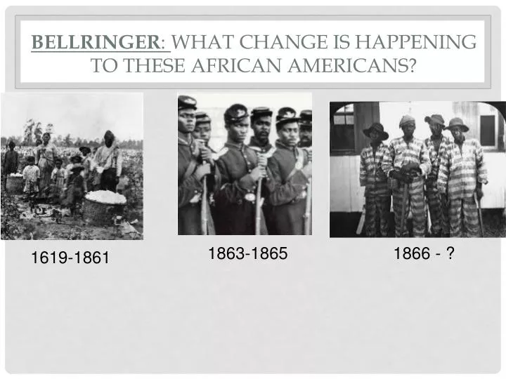 bellringer what change is happening to these african americans