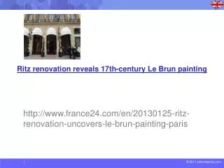 Ritz renovation reveals 17th-century Le Brun painting
