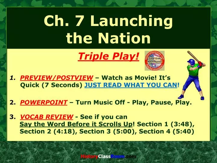 ch 7 launching the nation