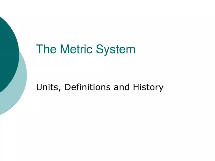 units definitions and history