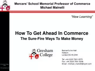 Mercers’ School Memorial Professor of Commerce Michael Mainelli