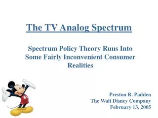 The TV Analog Spectrum