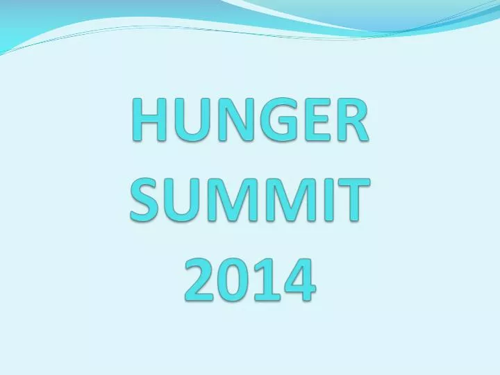hunger summit 2014