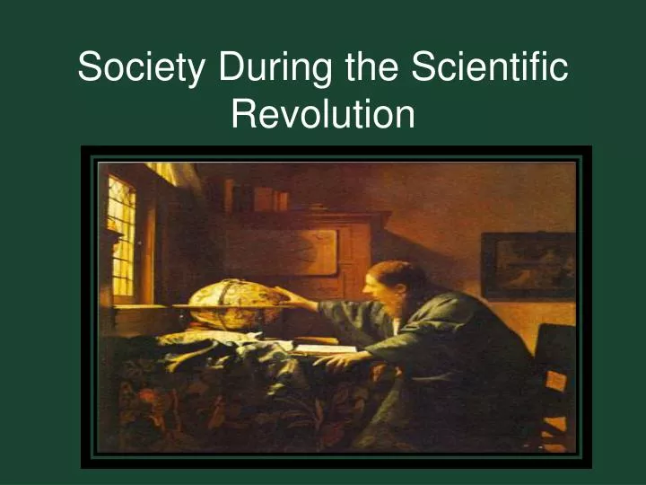 society during the scientific revolution