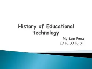 History of Educational technology