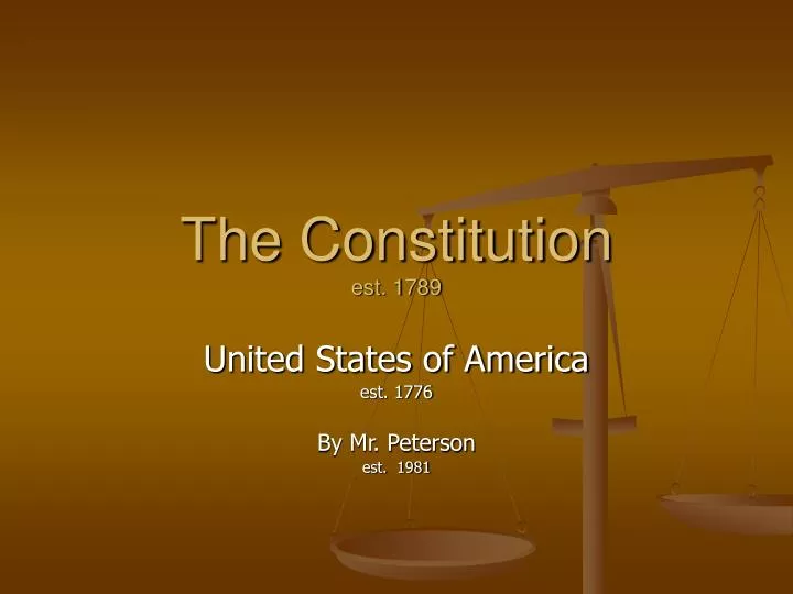 the constitution est 1789