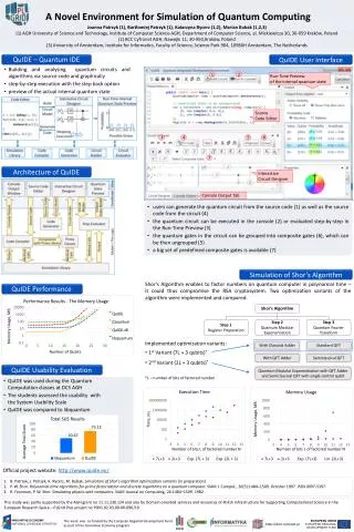 QuIDE was used during the Quantum Computation classes at DCS AGH