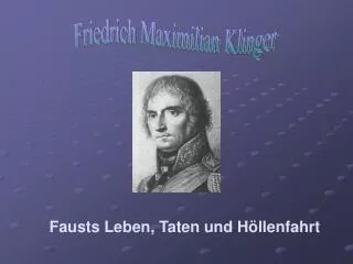 Friedrich Maximilian Klinger