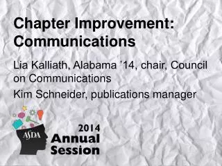 Chapter Improvement: Communications