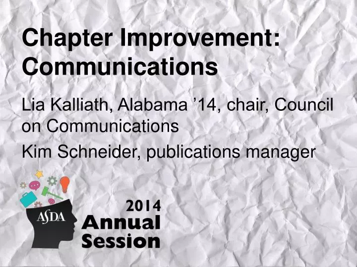 chapter improvement communications