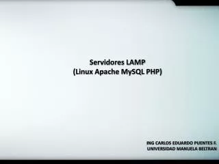 Servidores LAMP (Linux Apache MySQL PHP)