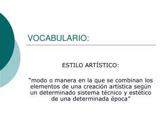 VOCABULARIO: