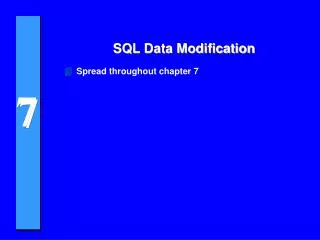 SQL Data Modification