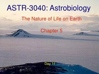 ASTR-3040: Astrobiology