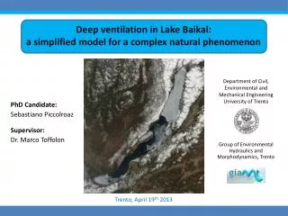 Deep ventilation in Lake Baikal: a simplified model for a complex natural phenomenon