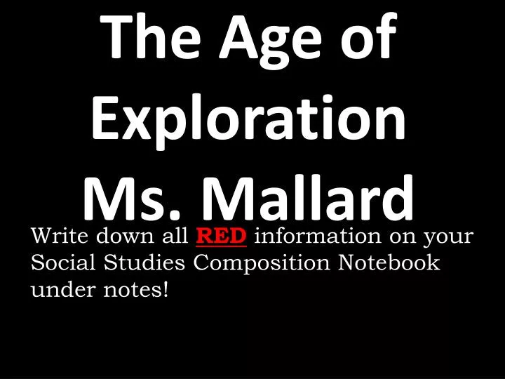 the age of exploration ms mallard