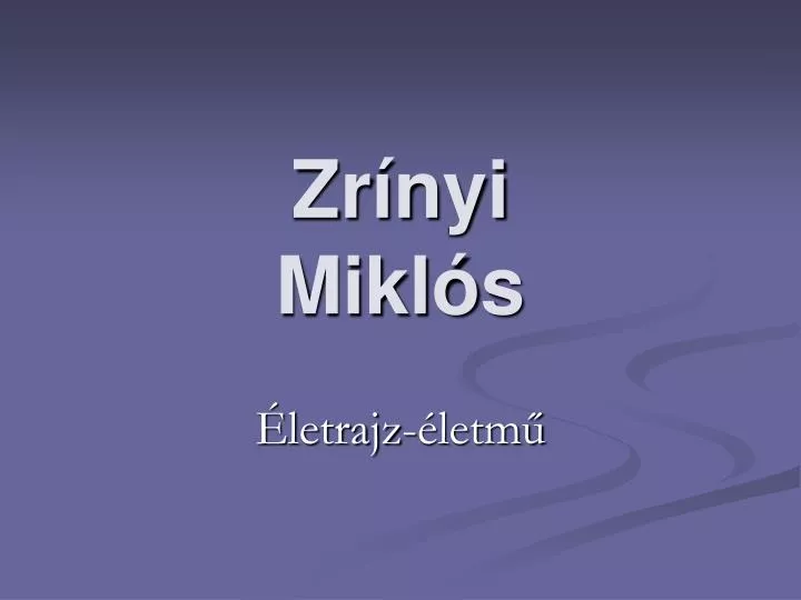 zr nyi mikl s