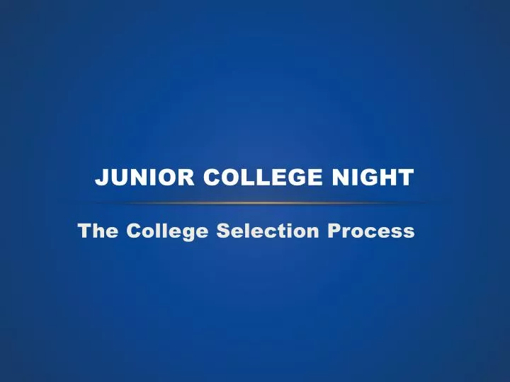junior college night