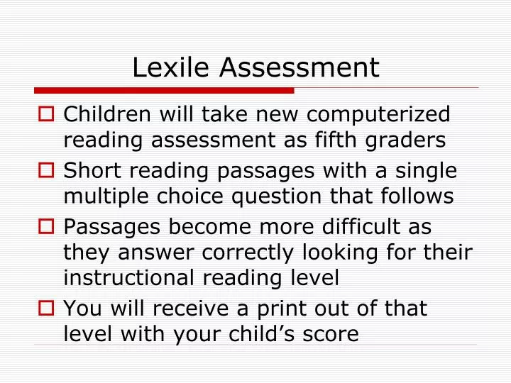 lexile assessment